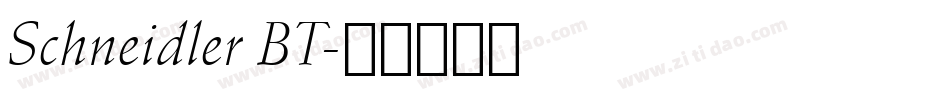 Schneidler BT字体转换